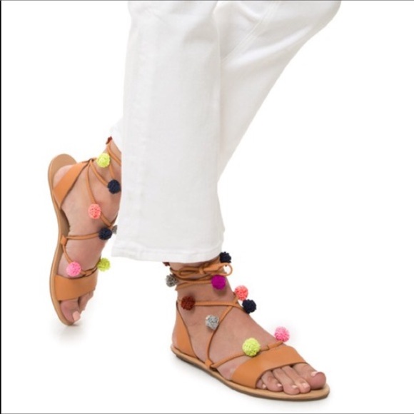 Loeffler Randall Shoes - NWT Loeffler Randall 8.5 Saskia Flat Pompom Sandal